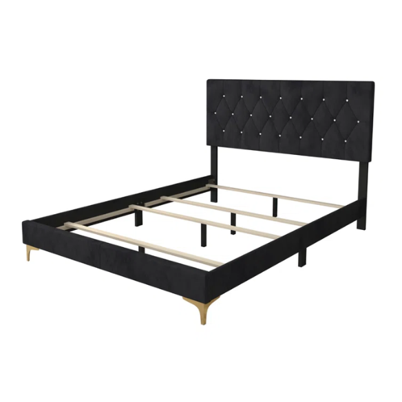 Opulent Black Luxury: Exquisite Twin Bedroom 3-Piece Set for Sophisticated Living