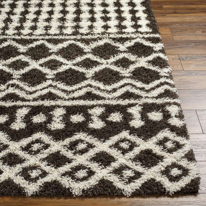 Soft Cozy Woven Shag Bohemian Tribal Area Rug