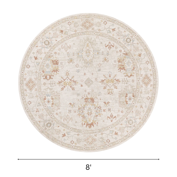 Elegant Oriental Rug – Stain-Resistant, High-Low Pile, Machine Woven with Fringed Detailing