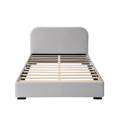 Bouclé Platform Bed with Arched Headboard – Modern Design, Easy Assembly, and Superior Comfort for King Size
