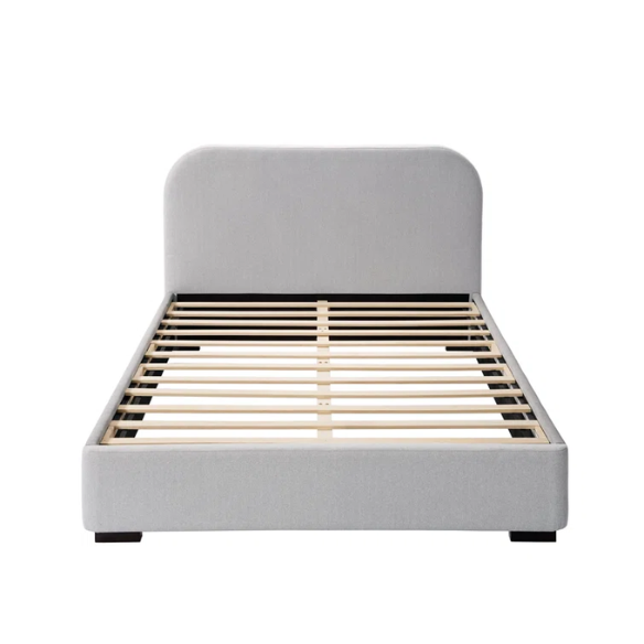 Bouclé Platform Bed with Arched Headboard – Modern Design, Easy Assembly, and Superior Comfort for King Size