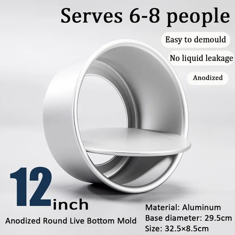 2/3/4/5/6/7/8/10/12Inch Removable Bottom Heart round Cake Pan Aluminum Nonstick Cake Bakeware Tools Baking DIY Tray Layer Tier