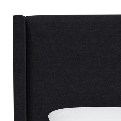 Cozy and Sleek Modern Queen Size Upholstered Wingback Bed