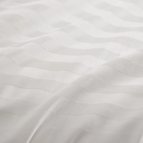 4-Piece Luxury Bed Sheet Set – Fitted & Flat Sheets with Pillowcases | Solid Stripe Bedding for Twin, Full, Queen, King Sizes