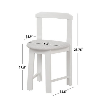5-Piece Compact Round Dining Set – Space-Saving Design with Vegan Leather or Fabric Seats
