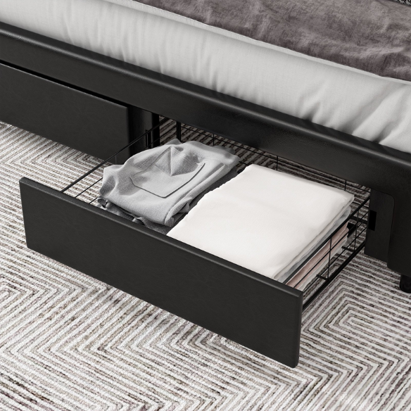 Luxurious King Size Velvet Tufted Upholstered Bed Frame with Adjustable Headboard, Button Tufting, and Nailhead Trim – No Box Spring Needed for Superior Support and Comfort