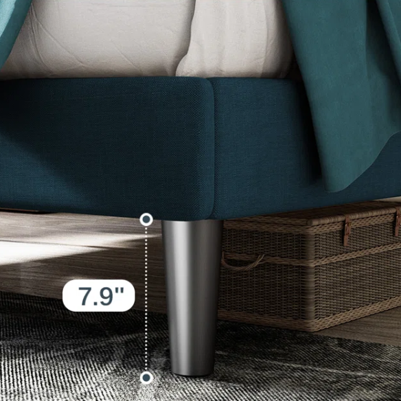 Tufted Upholstered Platform Bed – Full/Double Size with Linen Fabric, Elegant Design for Comfortable Bedrooms