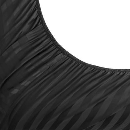 4-Piece Luxury Bed Sheet Set – Fitted & Flat Sheets with Pillowcases | Solid Stripe Bedding for Twin, Full, Queen, King Sizes