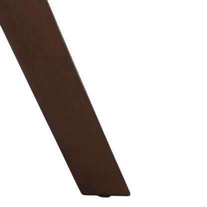 Round Wood Dining Table – French Bistro-Inspired Design, Sleek Dark Brown Frame