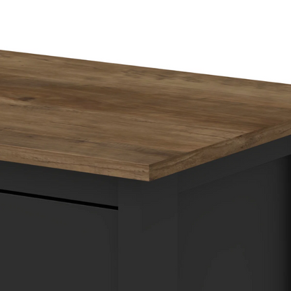 2-Drawer Nightstand – Neutral Engineered Wood, Streamlined Rectangular Design, Four Block Legs, Convenient Storage with Roller-Glide Drawers & Metal Knobs, Perfect for Traditional & Contemporary Bedroom