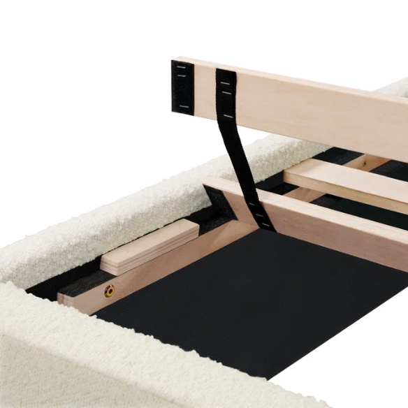 Bouclé Platform Bed with Arched Headboard – Modern Design, Easy Assembly, and Superior Comfort for King Size