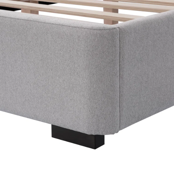 Bouclé Platform Bed with Arched Headboard – Modern Design, Easy Assembly, and Superior Comfort for King Size