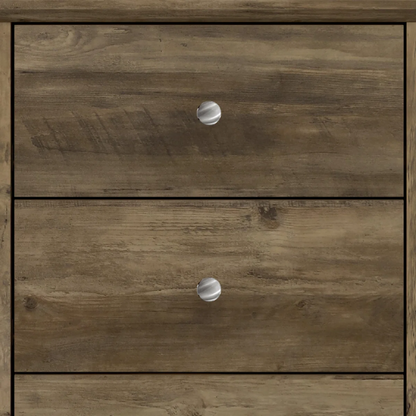 Modern 6-Drawer Double Dresser with Angled Sled Legs and Round Metal Hardware