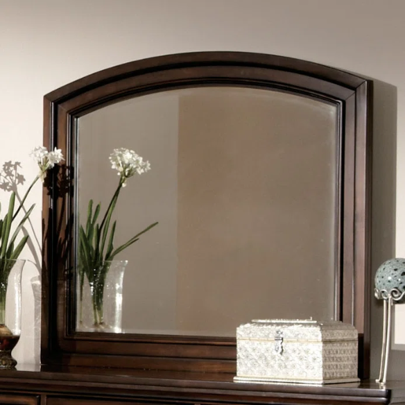 Timeless 5-Piece Platform Bedroom Set with Hidden Storage, Rich Medium Brown Finish, Birch Veneer, and Hardwood Accents - Featuring Bun Feet, Clever Drawer Storage, and Classic Transitional Design