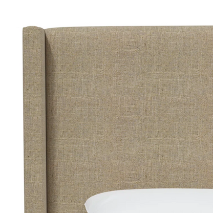 Cozy and Sleek Modern Queen Size Upholstered Wingback Bed