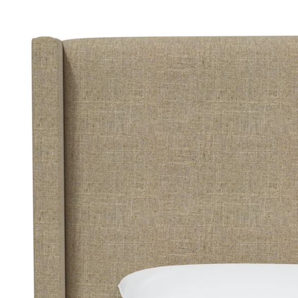 Cozy and Sleek Modern Queen Size Upholstered Wingback Bed