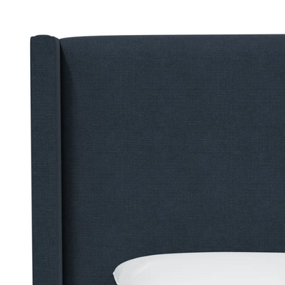 Cozy and Sleek Modern Queen Size Upholstered Wingback Bed