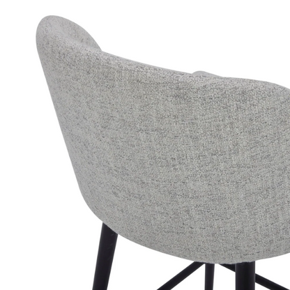 Set of 2 Counter Height Swivel Barstools – Mid-Century Modern Design, Padded Seat with High-Density Foam, 360° Swivel, Sturdy Iron Base, Footrest for Kitchen or Bar