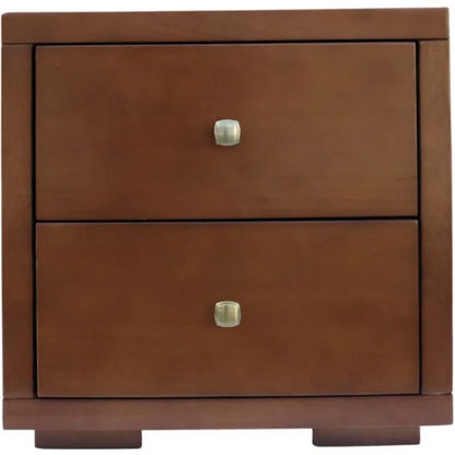 Modern Sophistication 2-Piece Queen Platform Bedroom Set with Sleek Headboard and Footboard in Solid Wood
