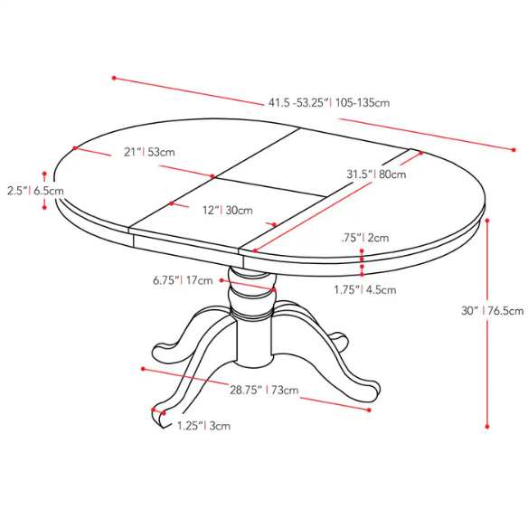 5-Piece Extendable Oval Dining Set – Effortless Expansion and Timeless Style