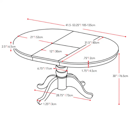 5-Piece Extendable Oval Dining Set – Effortless Expansion and Timeless Style