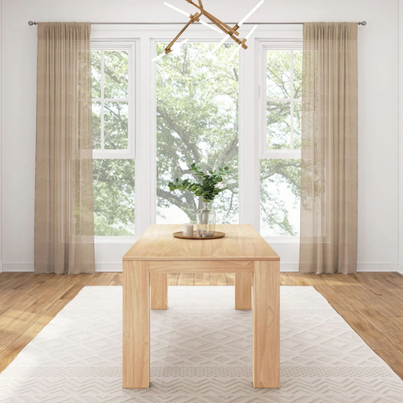 Rectangular Modern Dining Table – 72” Solid Pine Wood Dining Table for 6, Stylish & Versatile for Dining, Office, or Game Room, Durable & Easy to Assemble