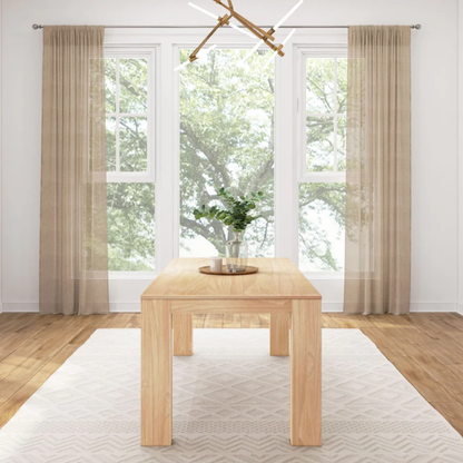 Rectangular Modern Dining Table – 72” Solid Pine Wood Dining Table for 6, Stylish & Versatile for Dining, Office, or Game Room, Durable & Easy to Assemble