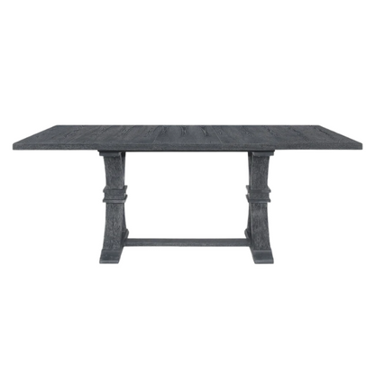 Rustic Wood Expandable Dining Table with X-Frame Base – Rubberwood Top, Extension Leaf, and Natural Rustic Design