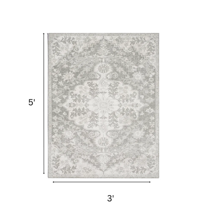 Timeless Traditional Woven Area Rug – Machine-Woven Polypropylene, Medium Pile, Durable and Easy to Clean