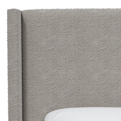 Cozy and Sleek Modern Queen Size Upholstered Wingback Bed