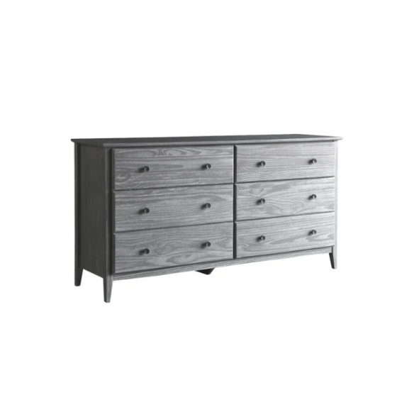 Brushed Wooden Full Double Size Bed and Bedroom Set – Elegant Design with Sturdy Construction and Rustic Charm