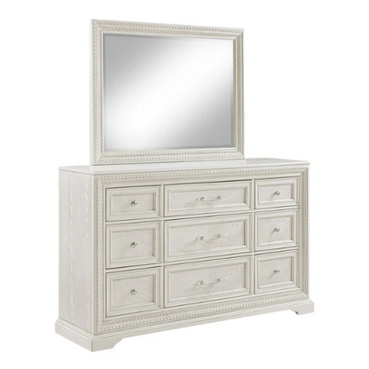 5-Piece Cream Panel Bedroom Set – Timeless Elegance and Tranquil Charm with Elegant Detailing and Durable Craftsmanship