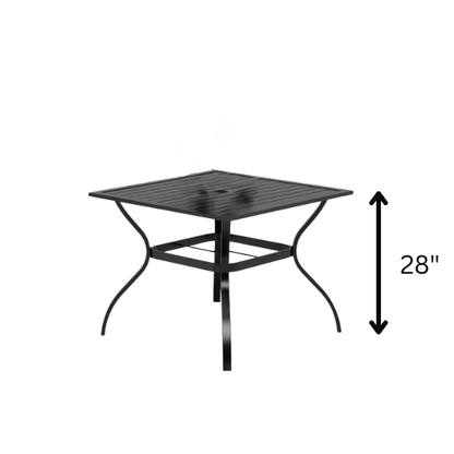 5-Piece E-Coated Metal Outdoor Patio Dining Set with Stackable Chairs – Durable, Comfortable, and Stylish for Your Outdoor Entertaining