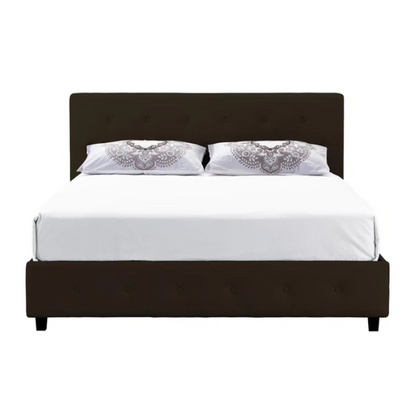 Luxurious Faux Leather Platform Bed – Full Double Size with Sleek Modern Design