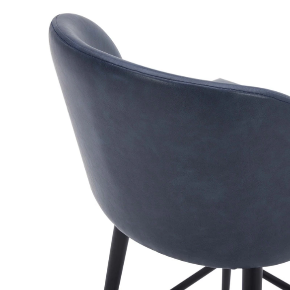 Set of 2 Counter Height Swivel Barstools – Mid-Century Modern Design, Padded Seat with High-Density Foam, 360° Swivel, Sturdy Iron Base, Footrest for Kitchen or Bar