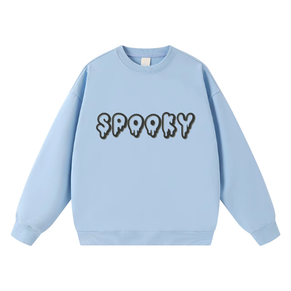 Embroidered SPOOKY Drip Crewneck Sweatshirt