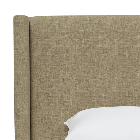 Cozy and Sleek Modern Queen Size Upholstered Wingback Bed