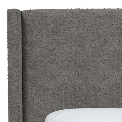 Cozy and Sleek Modern Queen Size Upholstered Wingback Bed