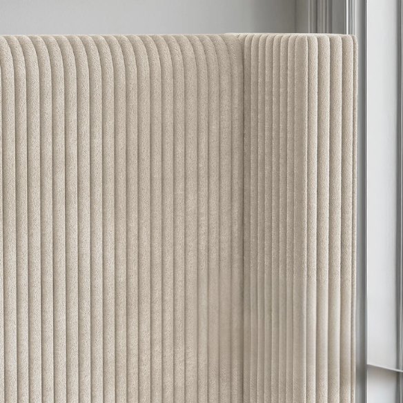 Queen Size Upholstered Bed with Soft Corduroy Fabric and Solid Wood Legs – Stylish and Comfortable Design