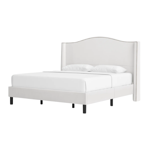 Luxurious Velvet Upholstered Metal Platform Bed – Full/Double Size with Sleek & Stylish Design