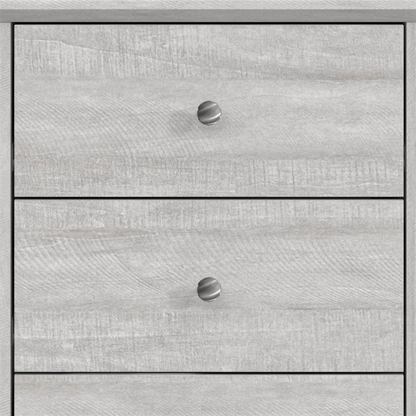 Modern 6-Drawer Double Dresser with Angled Sled Legs and Round Metal Hardware