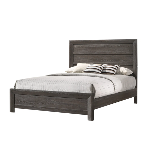 Panel Bedroom Set Special 5-Piece Queen Set – Timeless Elegance with Rich Brown Finish, Decorative Details, and Ample Storage