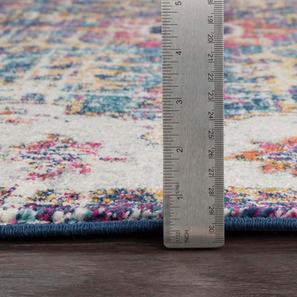 Timeless Traditional Woven Area Rug – Machine-Woven Polypropylene, Medium Pile, Durable and Easy to Clean