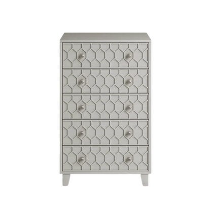 Modern Panel Configurable Bedroom Set with Honeycomb Design Headboard – Stylish and Contemporary with Sleek Lines and Sophisticated Appeal