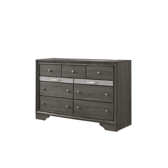 Elegant Full Size 5-Piece Bedroom Set – Featuring a Beautifully Crafted Headboard and Two Functional Storage Drawers for Added Convenience