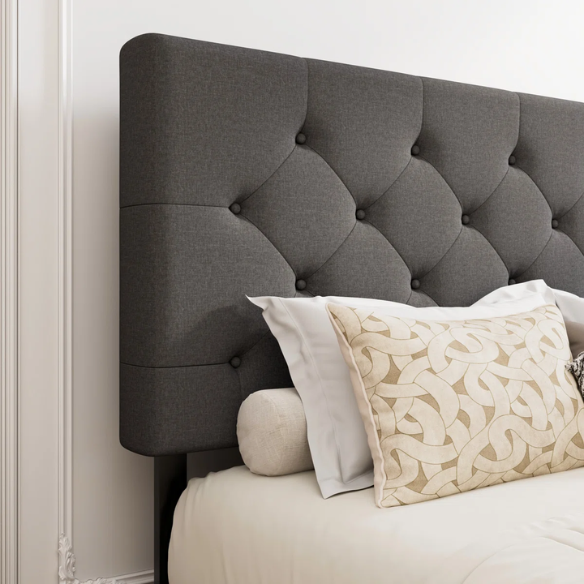 King Size Upholstered Platform Storage Bed with Spacious Drawers, Quiet Structure, and Sleek Minimalist Design