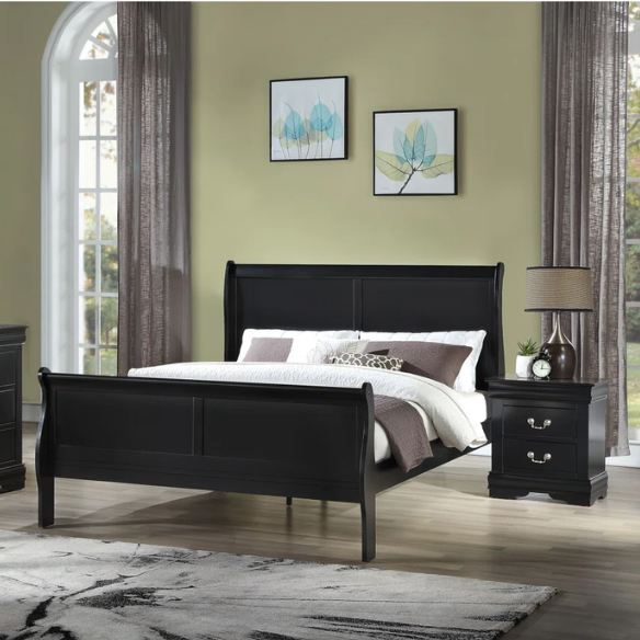 Elegant Polish Wooden Louis Philippe Style 5-Piece Full Double Size Bedroom Set – Timeless Design with Classic Charm and Luxurious Craftsmanship