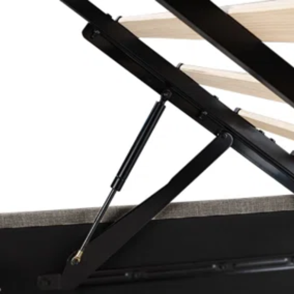 Luxurious Linen Upholstered Hydraulic Lift-Up Storage Platform Bed – Full/Double Size with Sleek Design & Maximized Space
