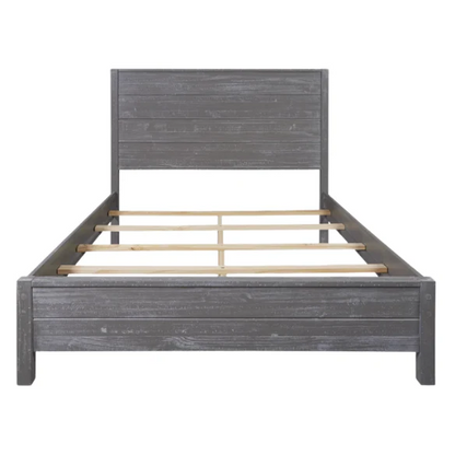 2-Piece Queen Panel Bedroom Set – Rustic Chic Design in 100% Solid Pine Wood from Sustainable Forests