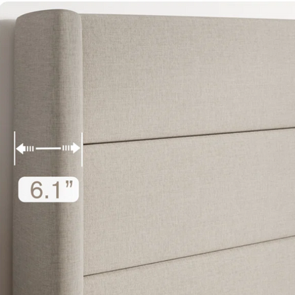 Modern King Size Upholstered Platform Bed with Hydraulic Lift Storage – Sleek Grooved Headboard, Space-Saving Design, and No Box Spring Needed